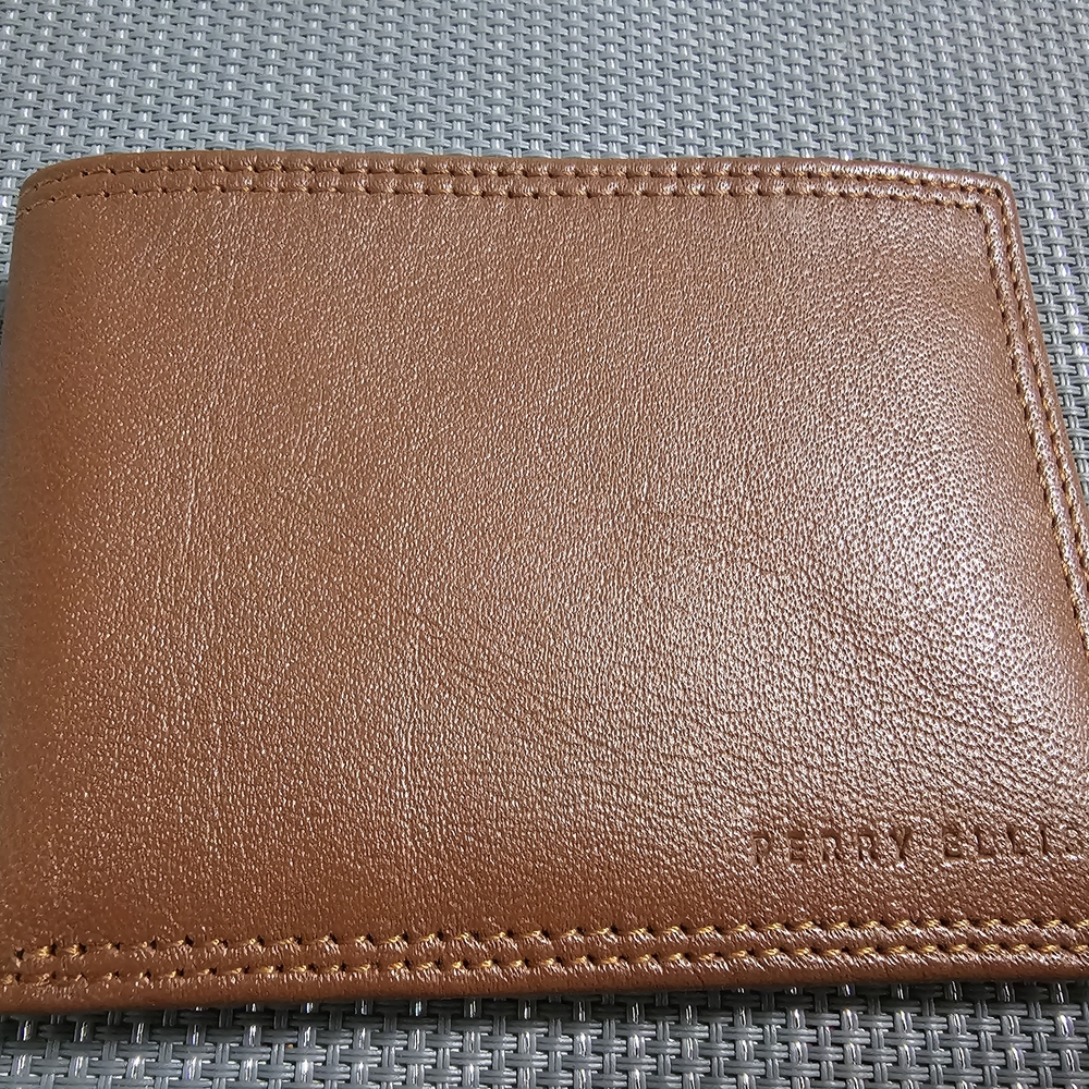 Perry Ellis Tan Leather Wallet